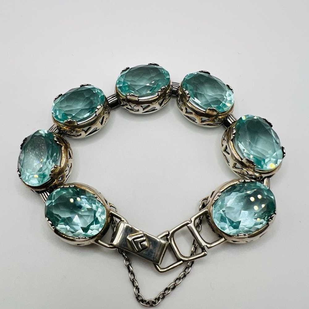 Silpada Sterling Silver and Aqua Glass Bracelet B… - image 3