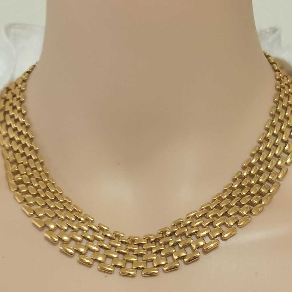 Napier Vtg Gold Plated Panther Link 16" Necklace … - image 4