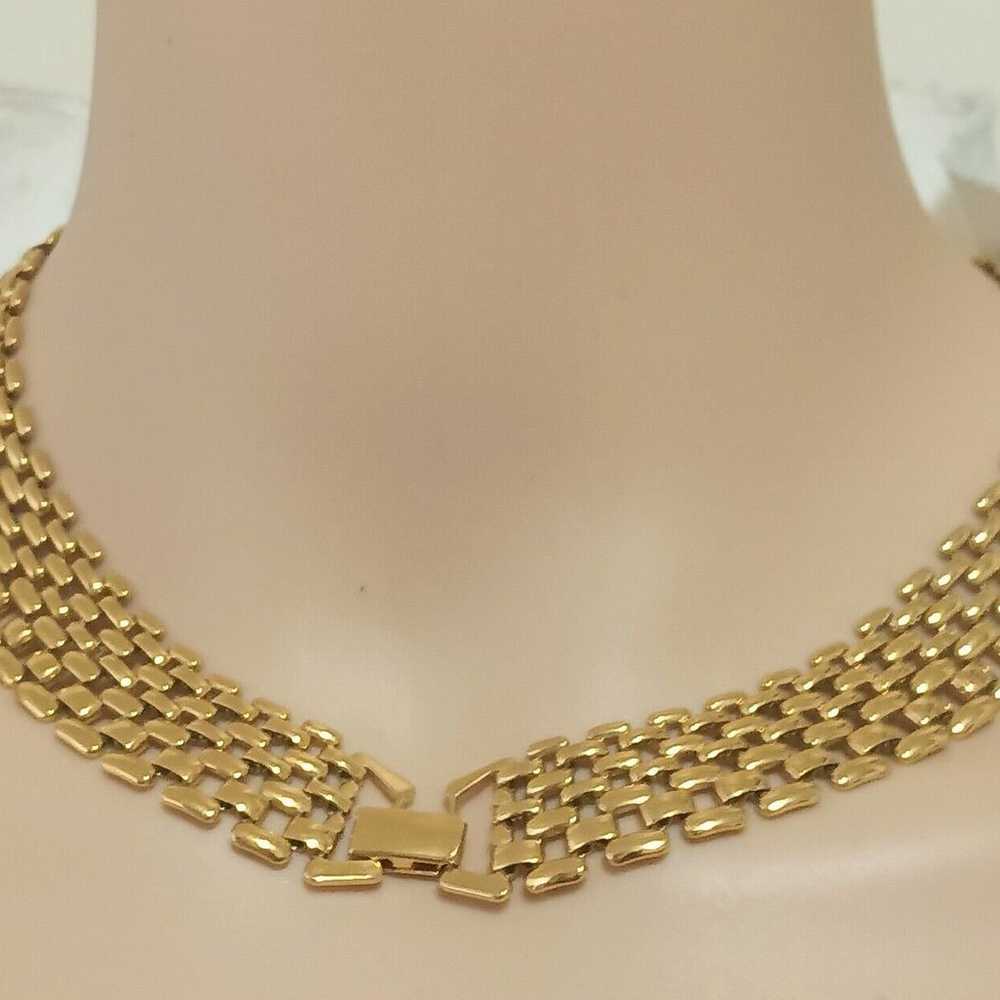 Napier Vtg Gold Plated Panther Link 16" Necklace … - image 5