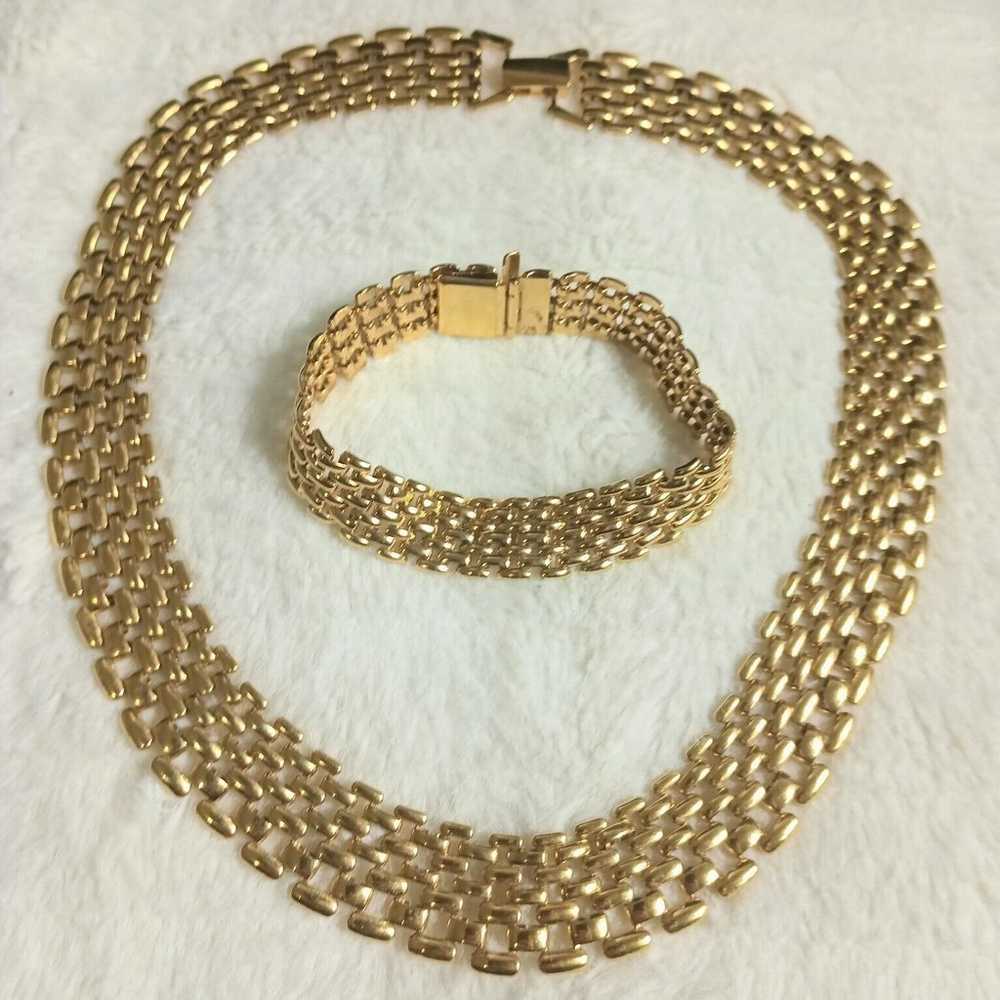 Napier Vtg Gold Plated Panther Link 16" Necklace … - image 6