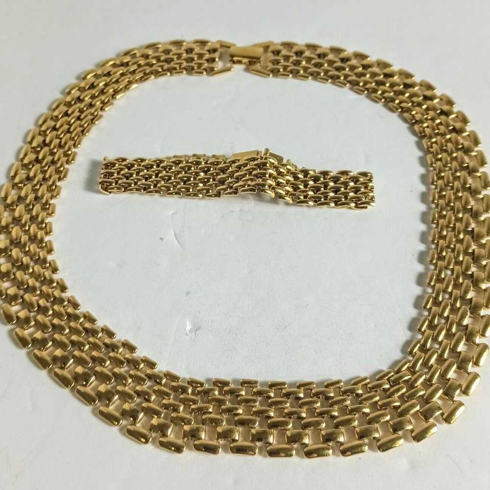 Napier Vtg Gold Plated Panther Link 16" Necklace … - image 7