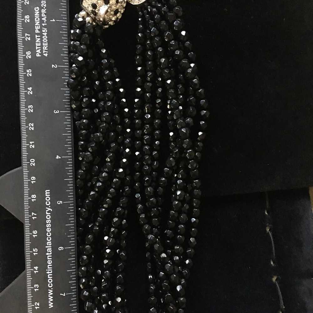 KJL for Avon Leopard head black torsade necklace - image 11