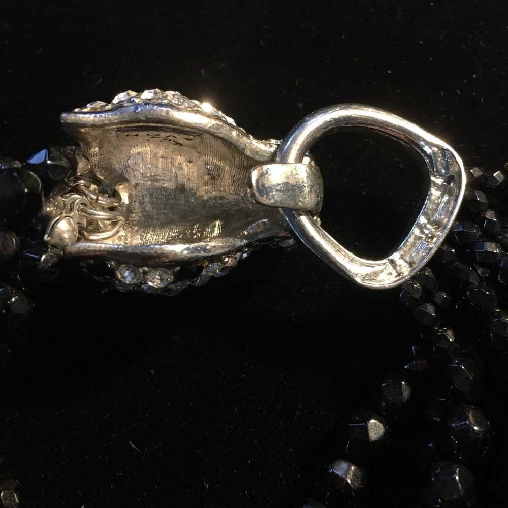 KJL for Avon Leopard head black torsade necklace - image 6
