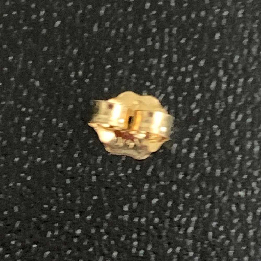 Vintage 14k real yellow gold SIGNED UL Blue Topaz… - image 6