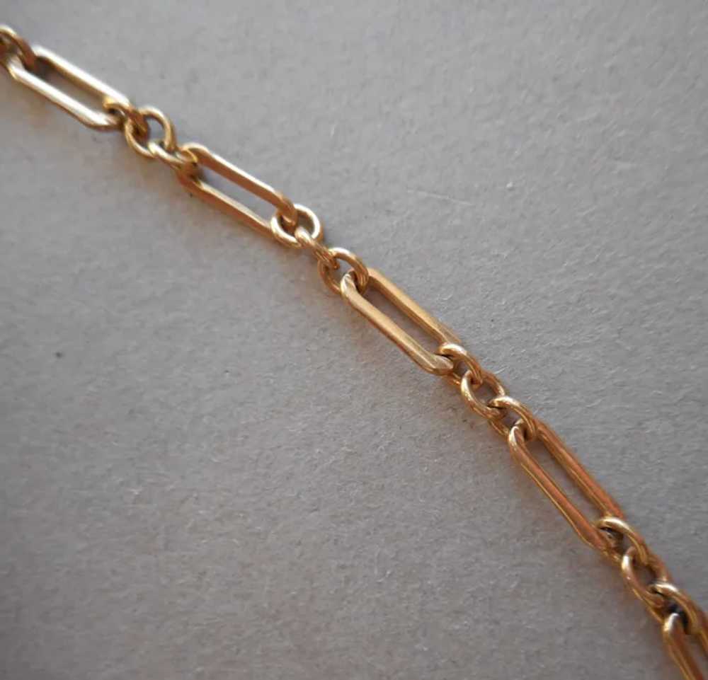 Edwardians Krementz Watch Chain Gold Filled Antiq… - image 3