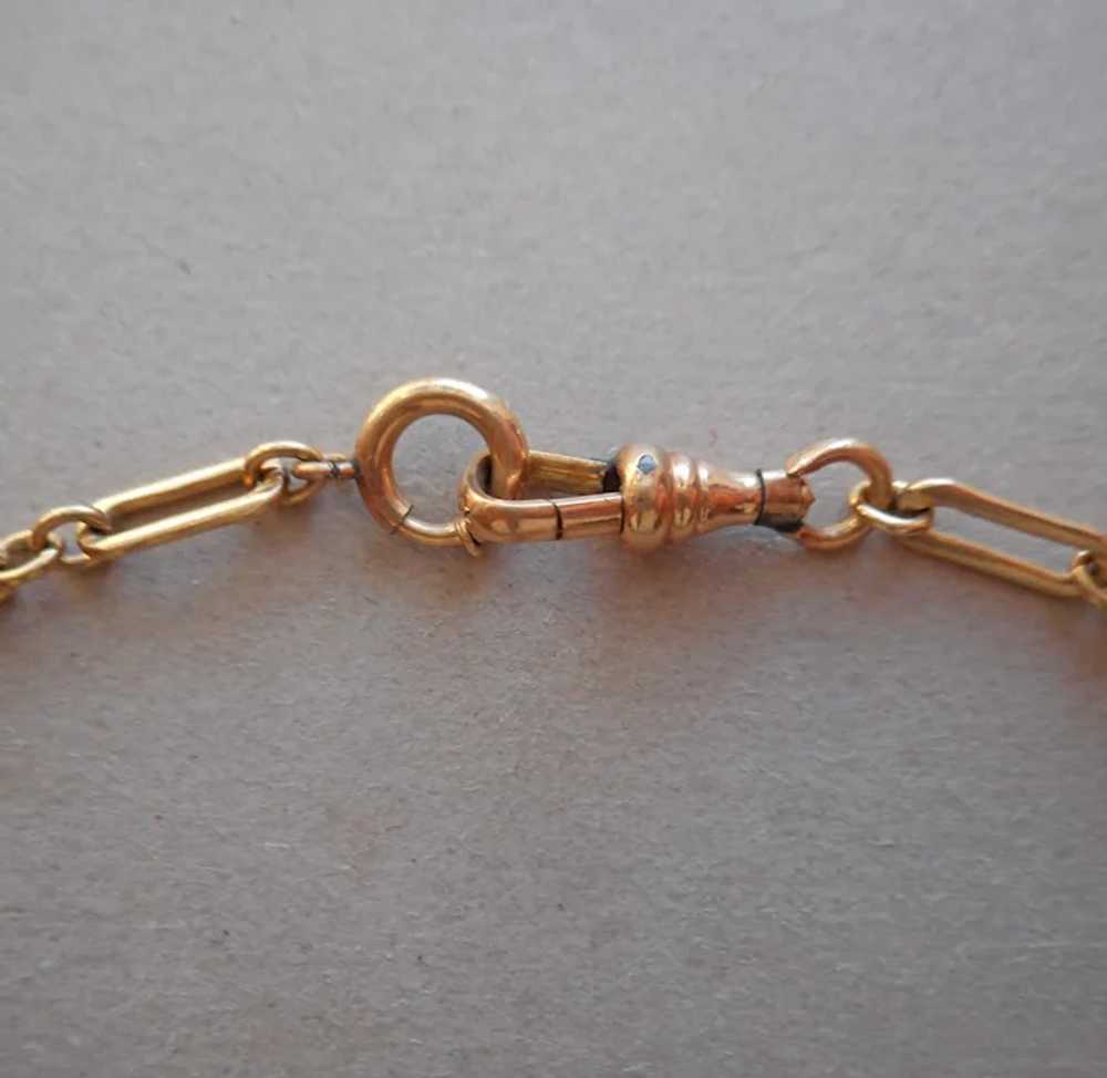 Edwardians Krementz Watch Chain Gold Filled Antiq… - image 4