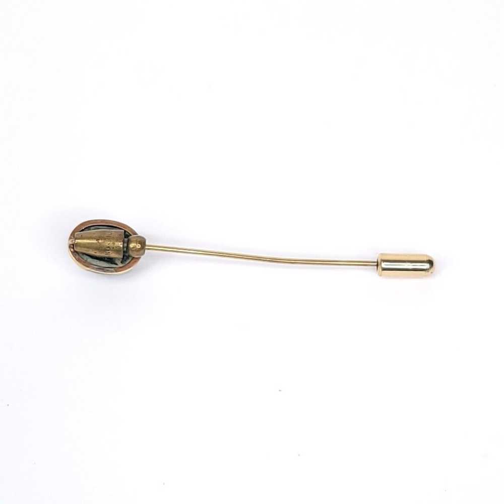 Stick Pin Vintage 14K Gold Victorian Egyptian Rev… - image 2