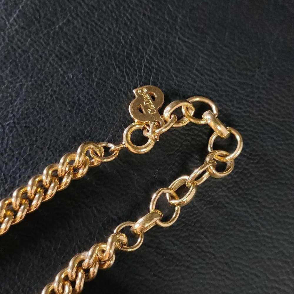 [Excellent Condition] Dior Necklace Gold Stone Vi… - image 5