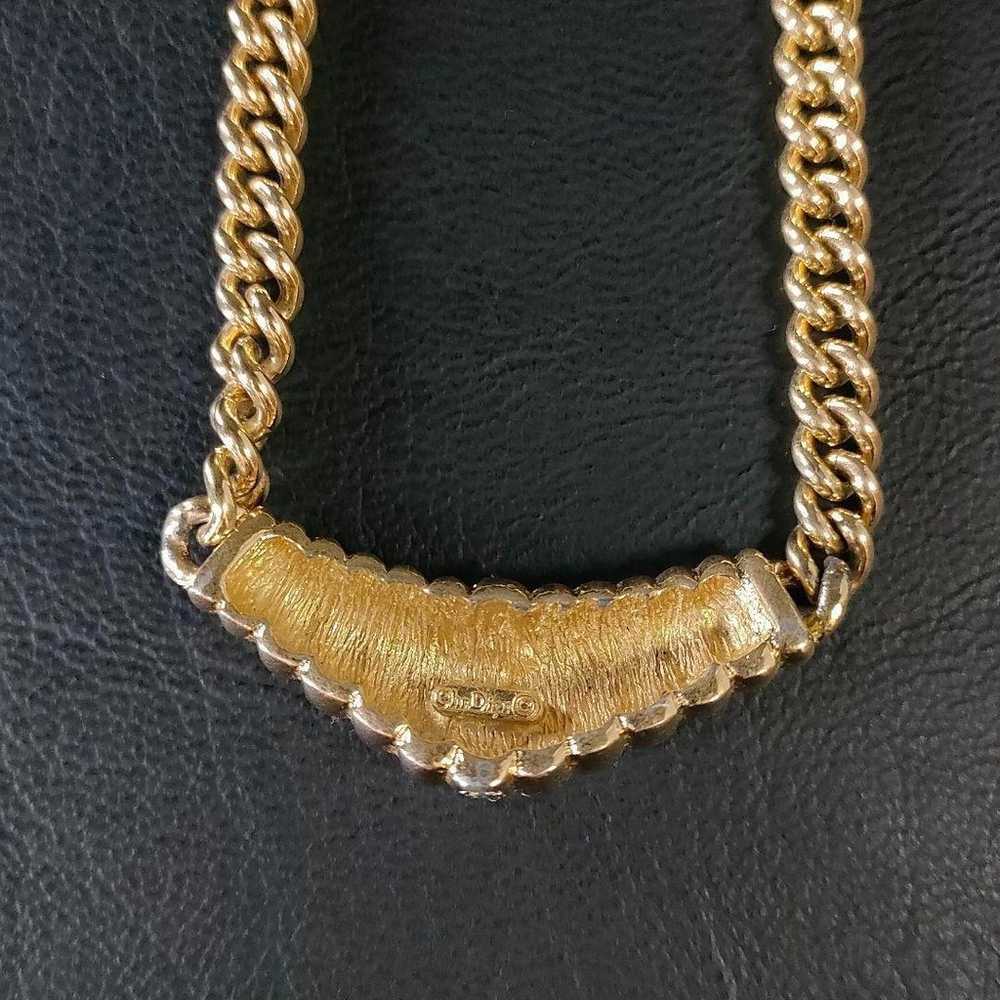 [Excellent Condition] Dior Necklace Gold Stone Vi… - image 7