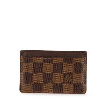 Brown Louis Vuitton Damier Ebene Card Holder - image 1