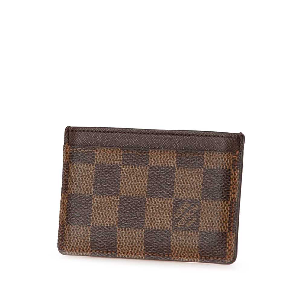 Brown Louis Vuitton Damier Ebene Card Holder - image 2