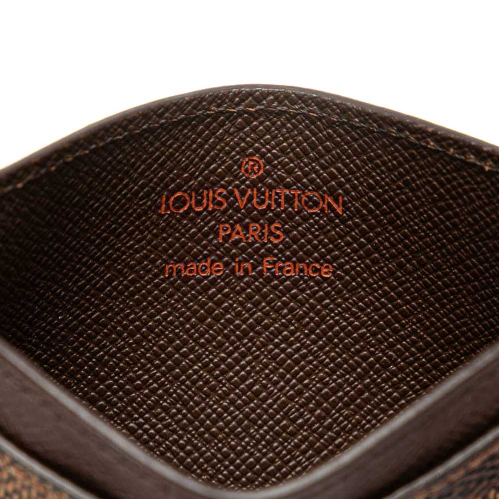 Brown Louis Vuitton Damier Ebene Card Holder - image 5