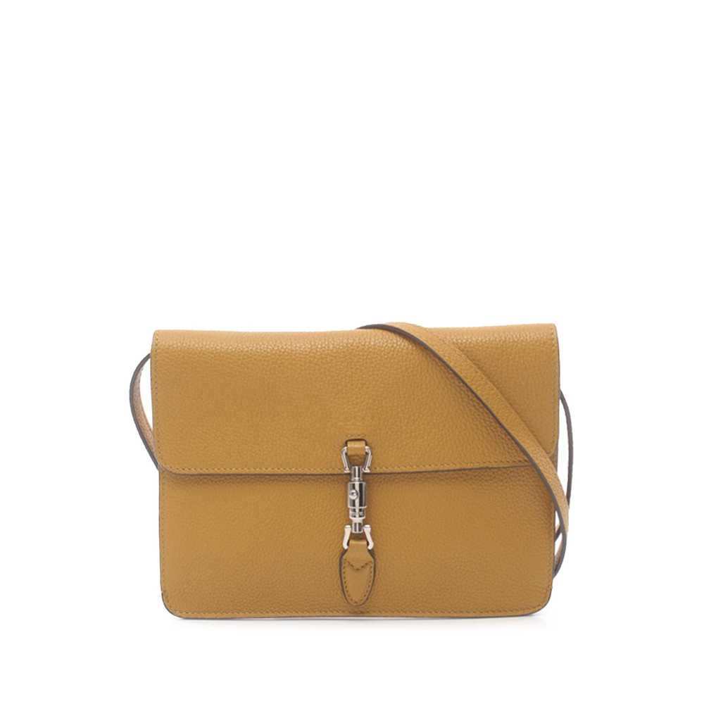 Tan Gucci Leather Soft Jackie Convertible Crossbo… - image 1