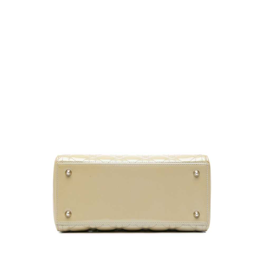 Beige Dior Medium Patent Cannage Lady Dior Satchel - image 3