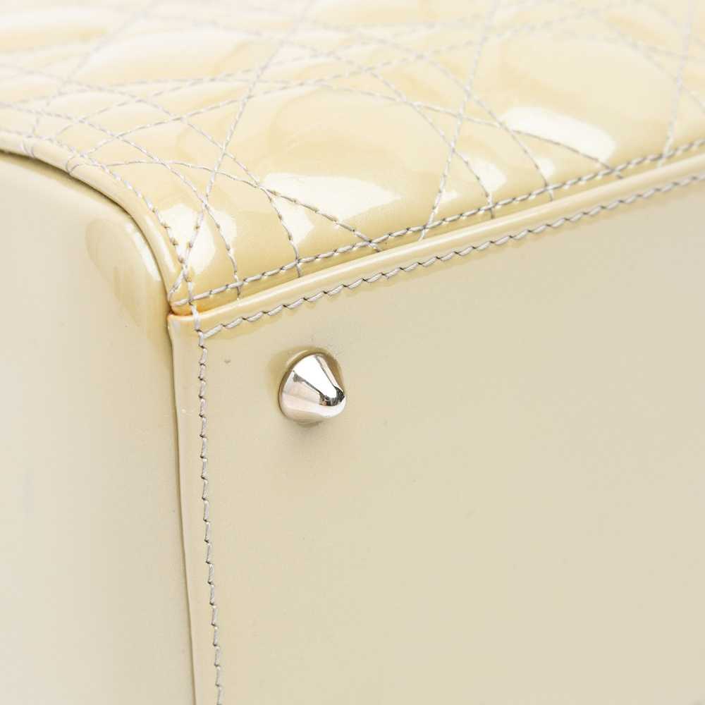 Beige Dior Medium Patent Cannage Lady Dior Satchel - image 6