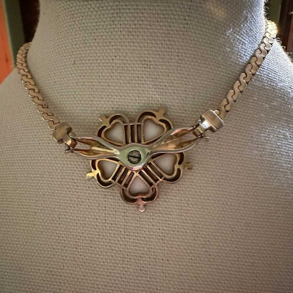 Rare Vintage Mazer Bros Flower Necklace - image 12