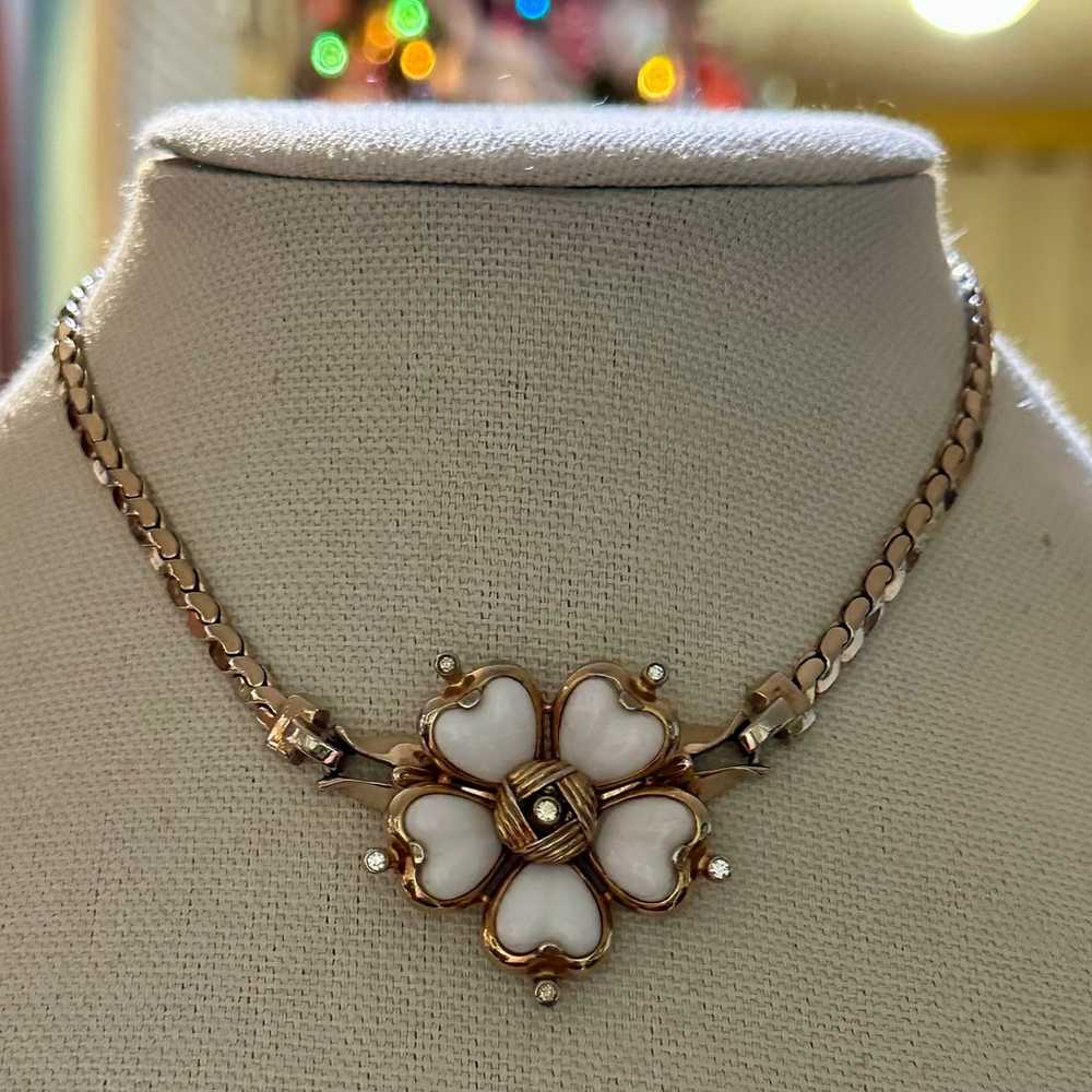 Rare Vintage Mazer Bros Flower Necklace - image 4