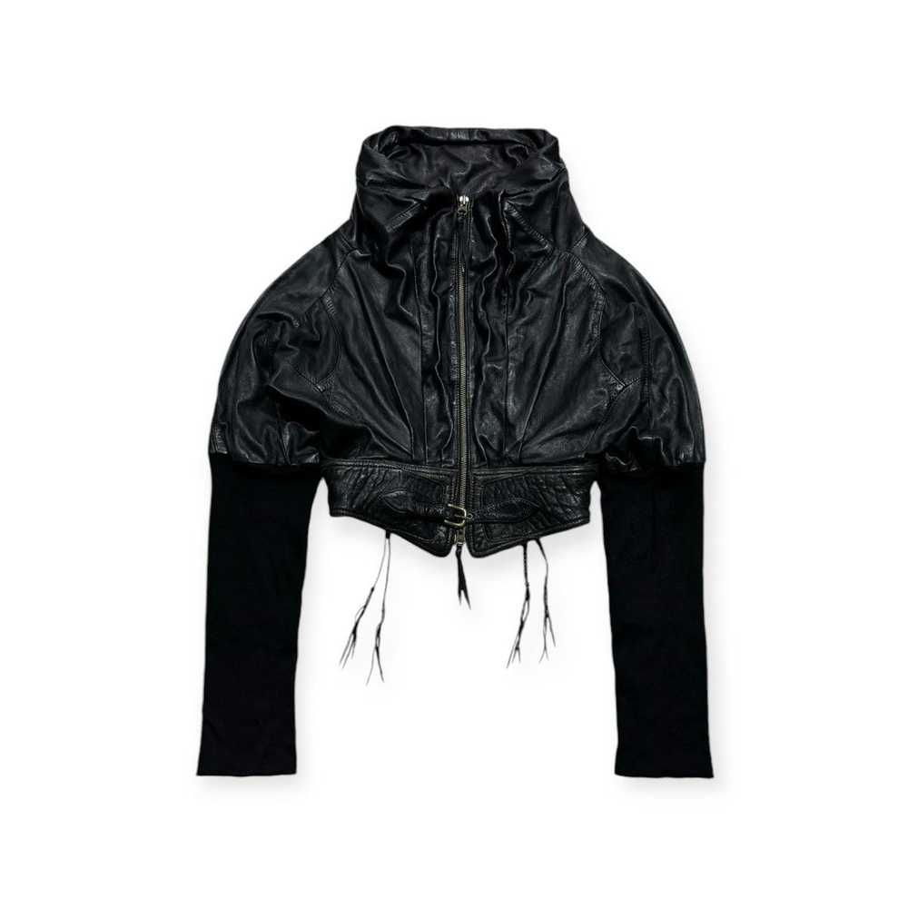 14th Addiction 14th Cropped Bono Leather Jacket - image 3