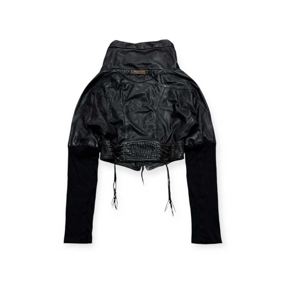 14th Addiction 14th Cropped Bono Leather Jacket - image 4