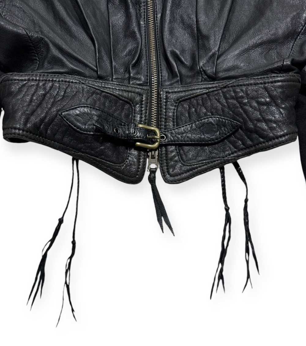 14th Addiction 14th Cropped Bono Leather Jacket - image 9