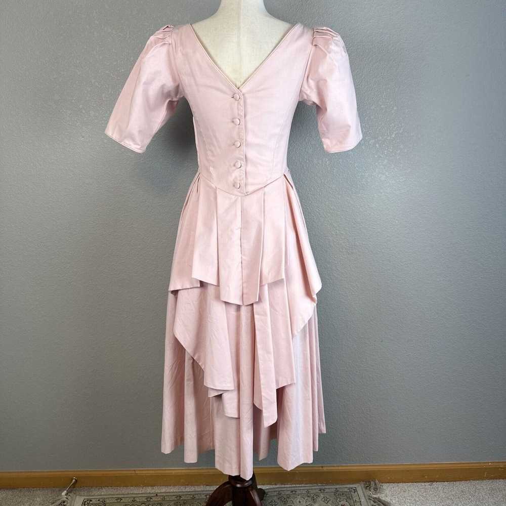 Laura Ashley Vintage Victorian Midi Dress Size S … - image 5