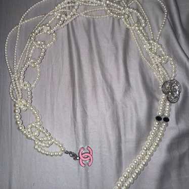 Vintage CHANEL Necklaces Pearl signature CC luxur… - image 1