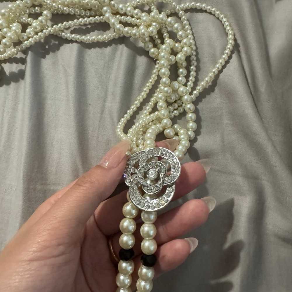 Vintage CHANEL Necklaces Pearl signature CC luxur… - image 3