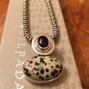 Silpada Sterling Silver Dalmation Jasper Necklace - image 1