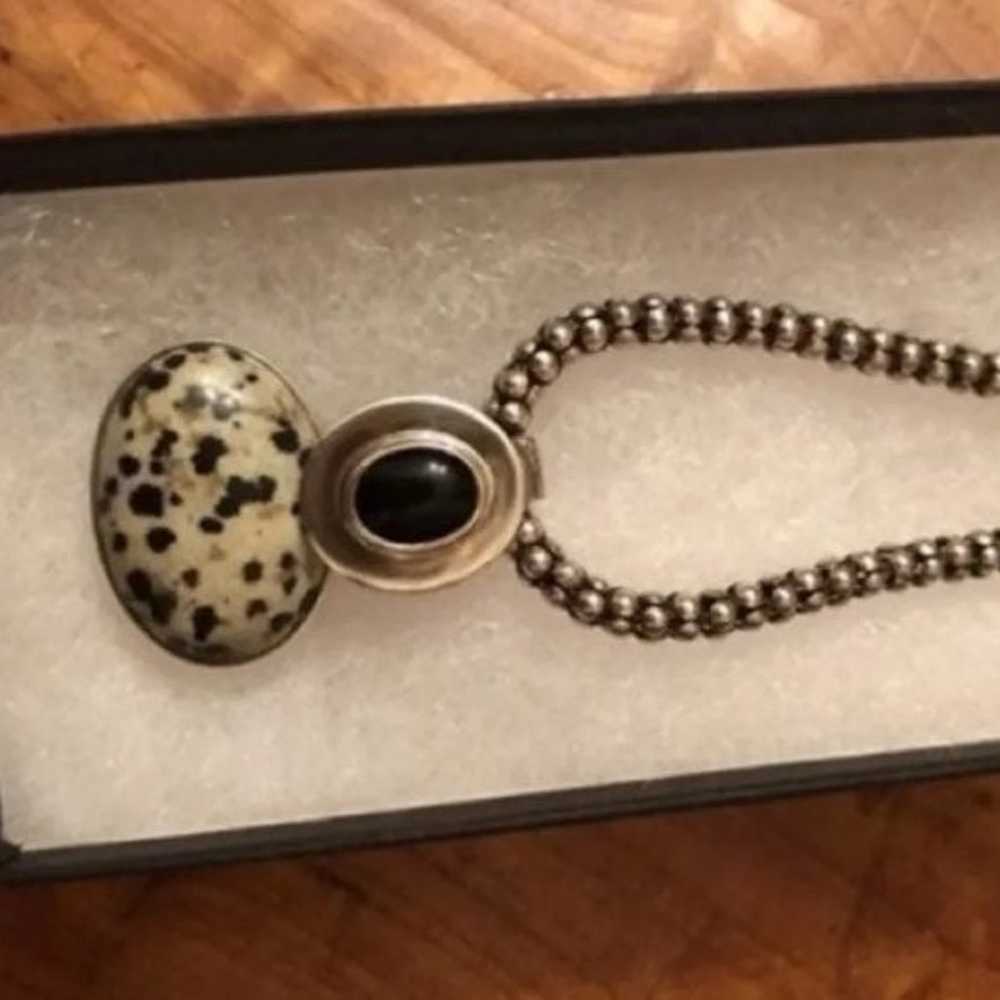 Silpada Sterling Silver Dalmation Jasper Necklace - image 6