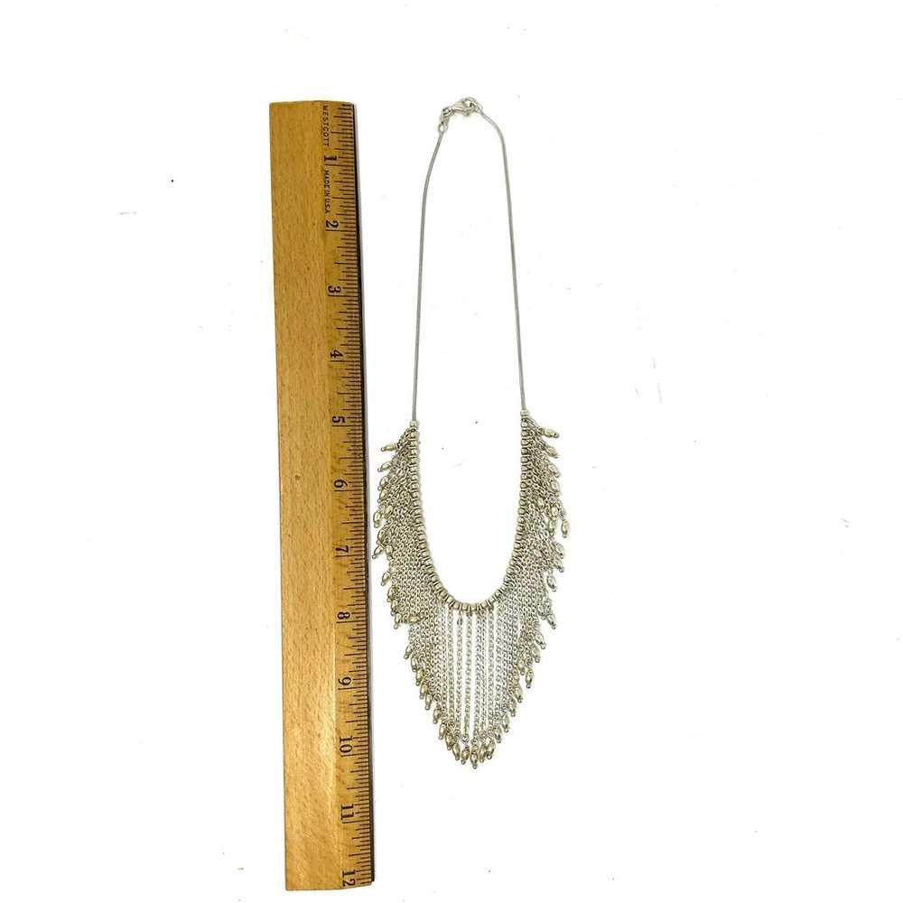 Sterling silver boho chic fringe necklace, vintag… - image 9