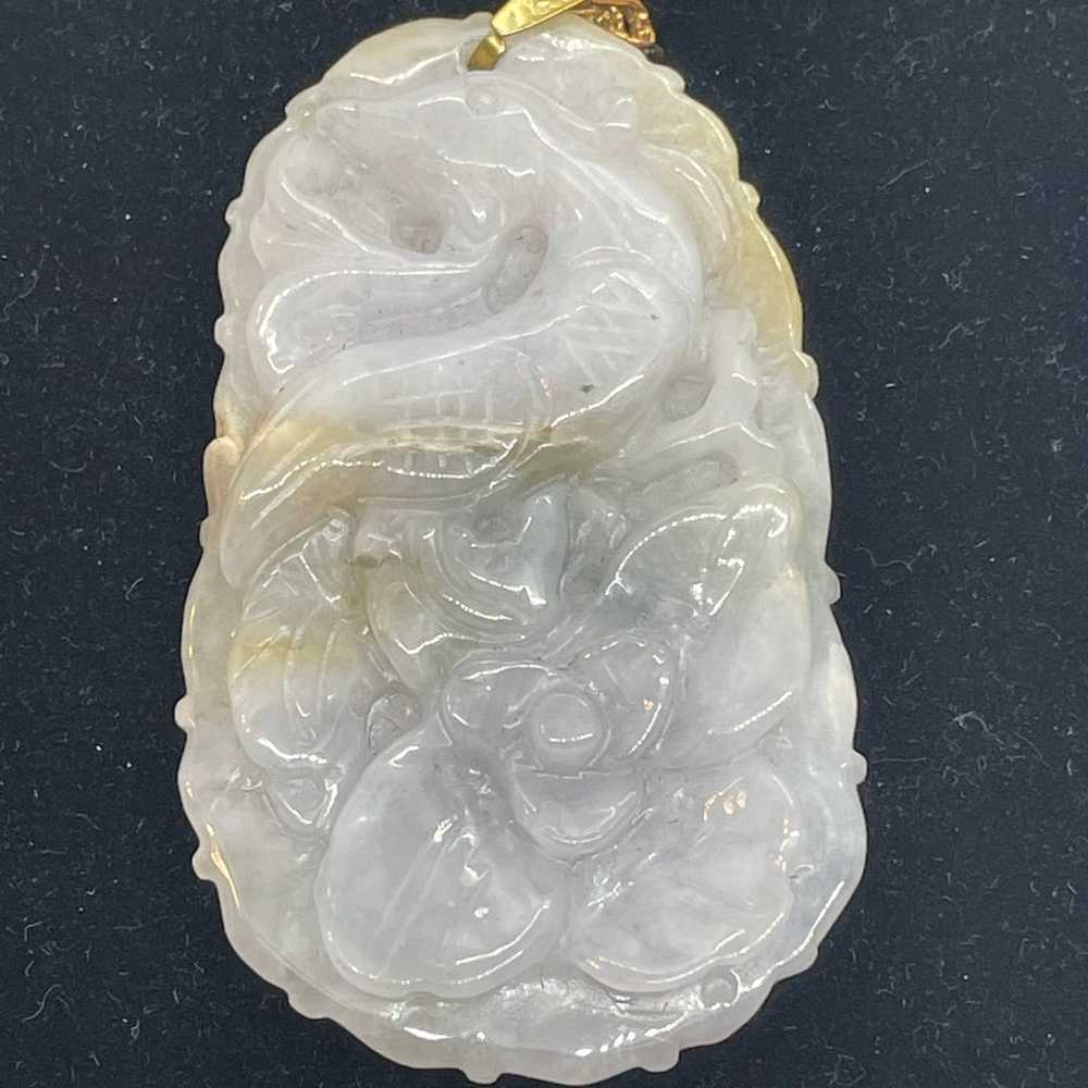 Exquisitely Carved Jade Pendant Necklace.  8550 - image 5