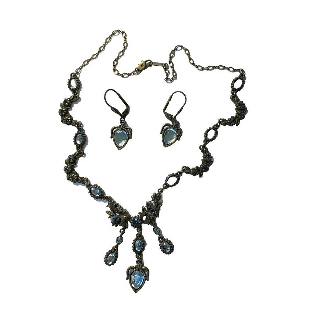 Roxanne Assoulin Vintage Metal Stone Necklace Wit… - image 2