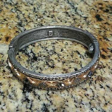 Vintage Tat2 Designs Skhirat ID Bangle Gold Silver