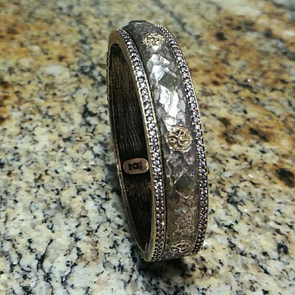 Vintage Tat2 Designs Skhirat ID Bangle Gold Silve… - image 6