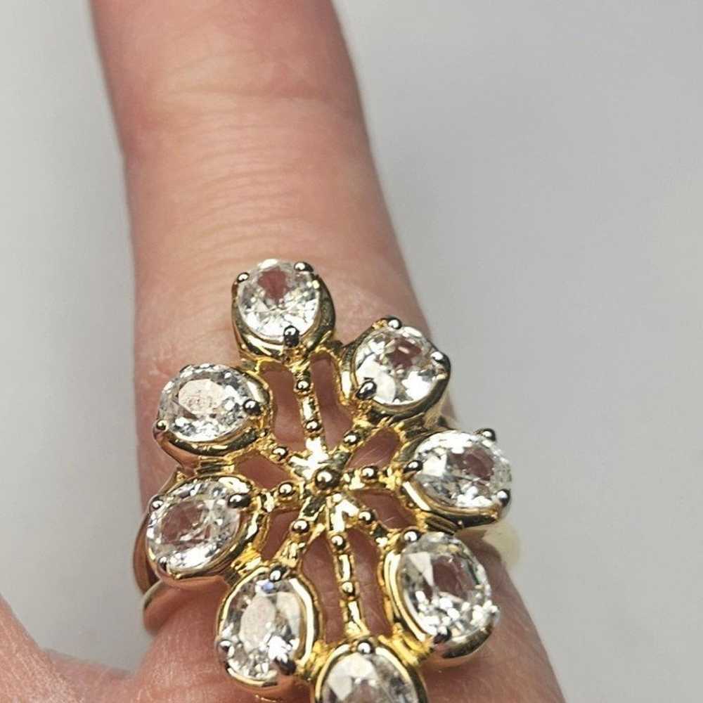 14k Ice Zircon Yellow Gold Ring - image 1