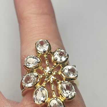 14k Ice Zircon Yellow Gold Ring - image 1