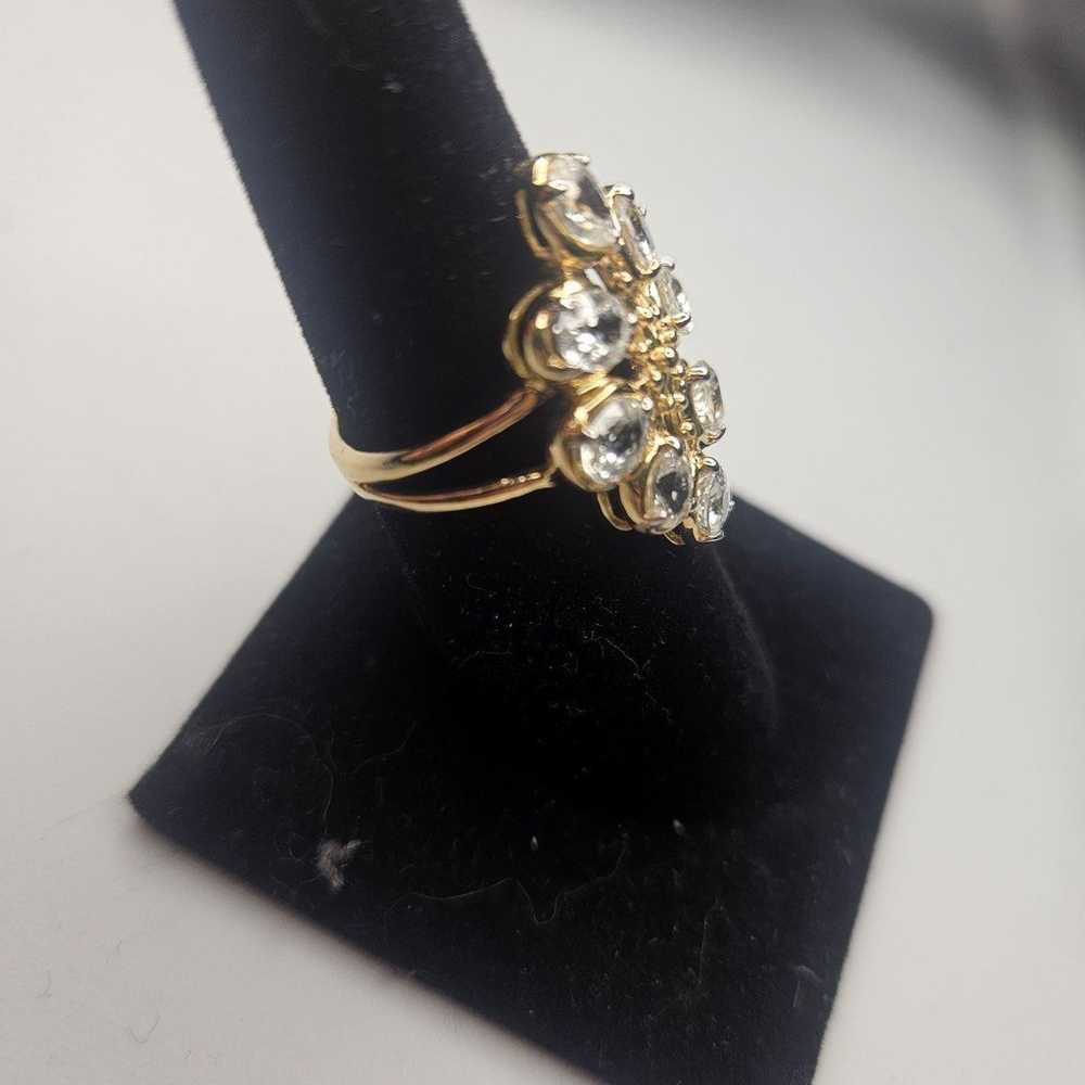 14k Ice Zircon Yellow Gold Ring - image 3