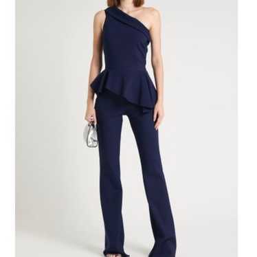 Chiara Boni La Petite One Shoulder Peplum Jumpsuit - image 1