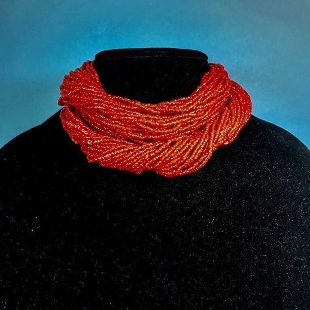 Vintage Coral Multistrand Coral Necklace - image 6