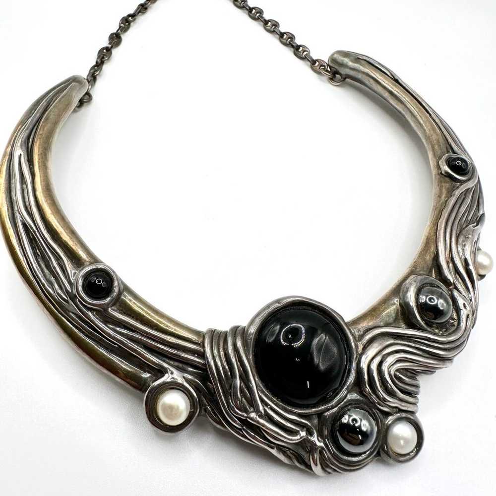 Gorgeous Bat Ami 925 Sterling & Gemstone Collar N… - image 7