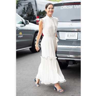 Tory Burch White Meredith Maxi Dress Ruffled Tiere