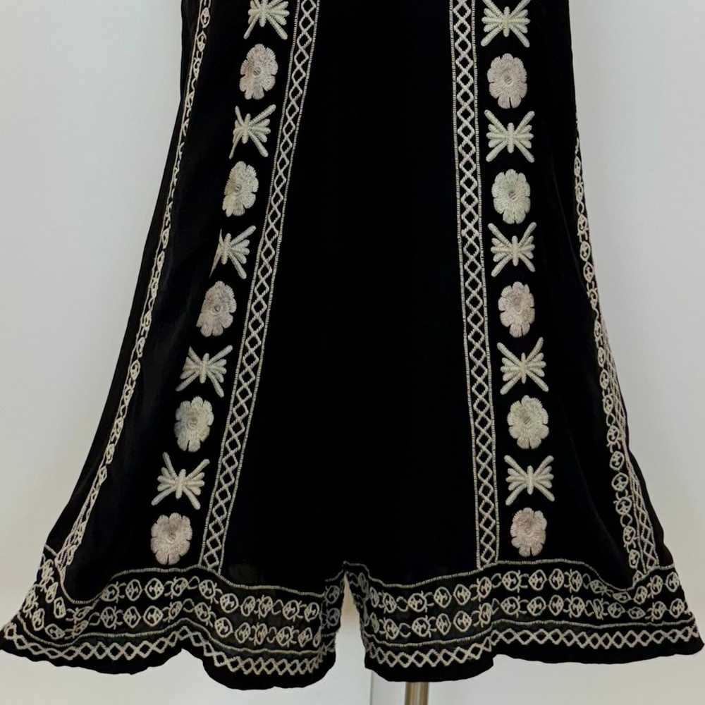 Johnny Was Biya Shia Black Silk Embroidered Relax… - image 4