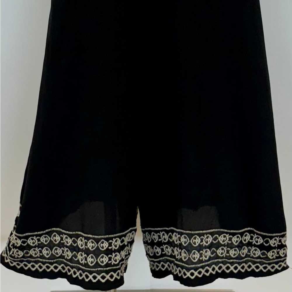 Johnny Was Biya Shia Black Silk Embroidered Relax… - image 7