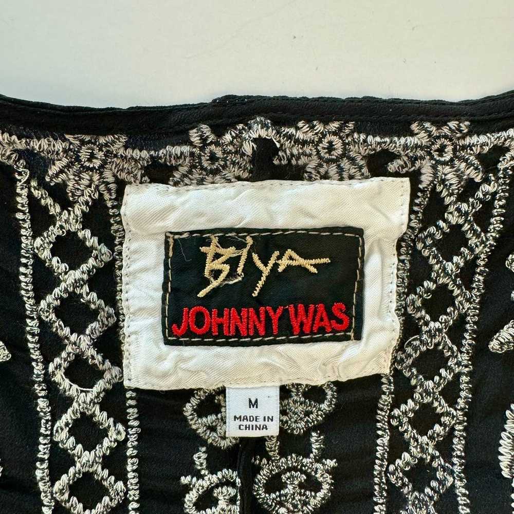 Johnny Was Biya Shia Black Silk Embroidered Relax… - image 8