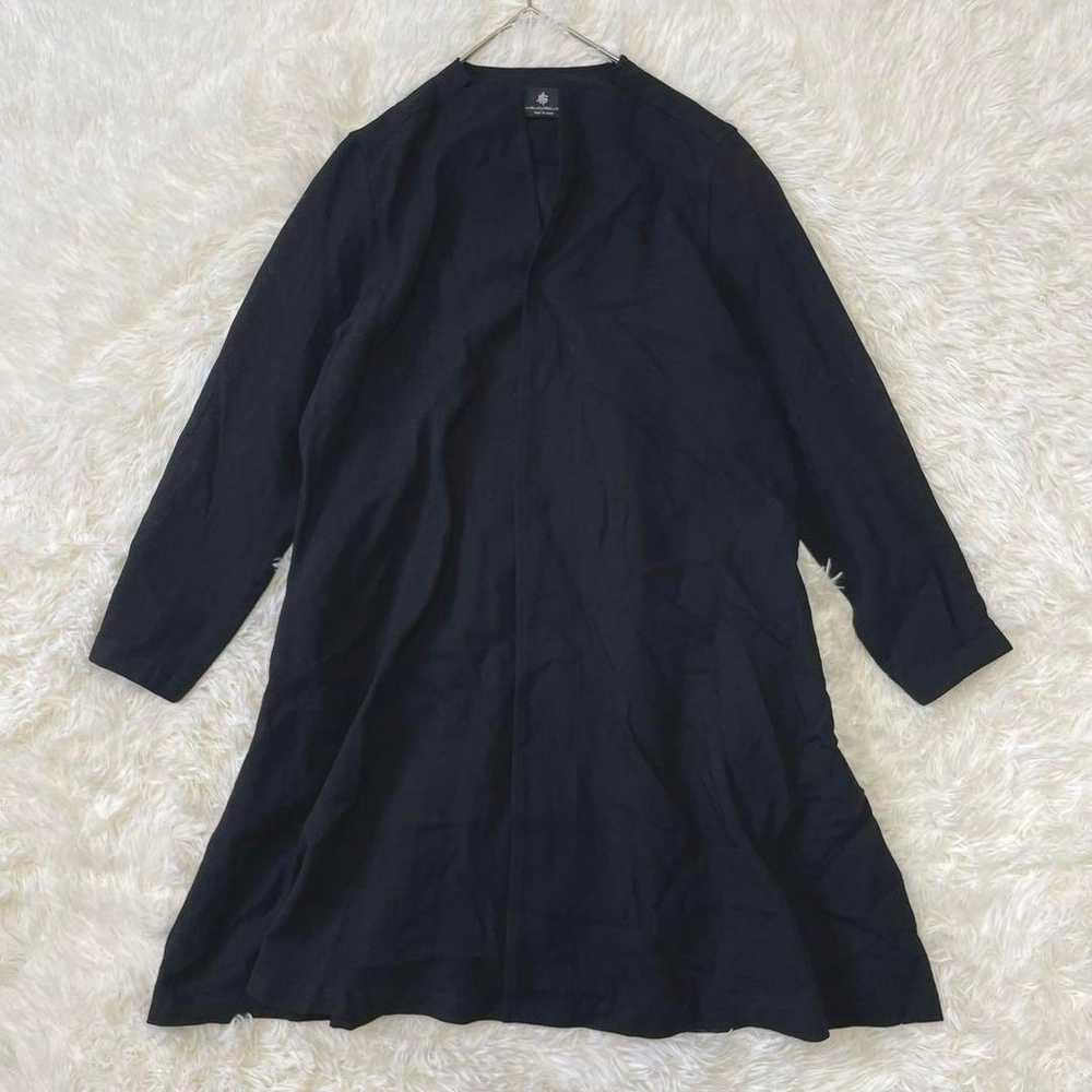 NUNO Fabric 【M】 Three-Quarter Sleeve Shirt Dress … - image 1