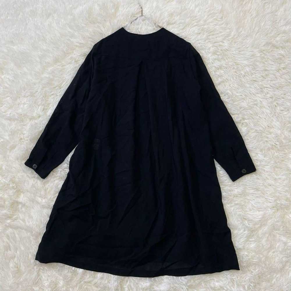 NUNO Fabric 【M】 Three-Quarter Sleeve Shirt Dress … - image 2