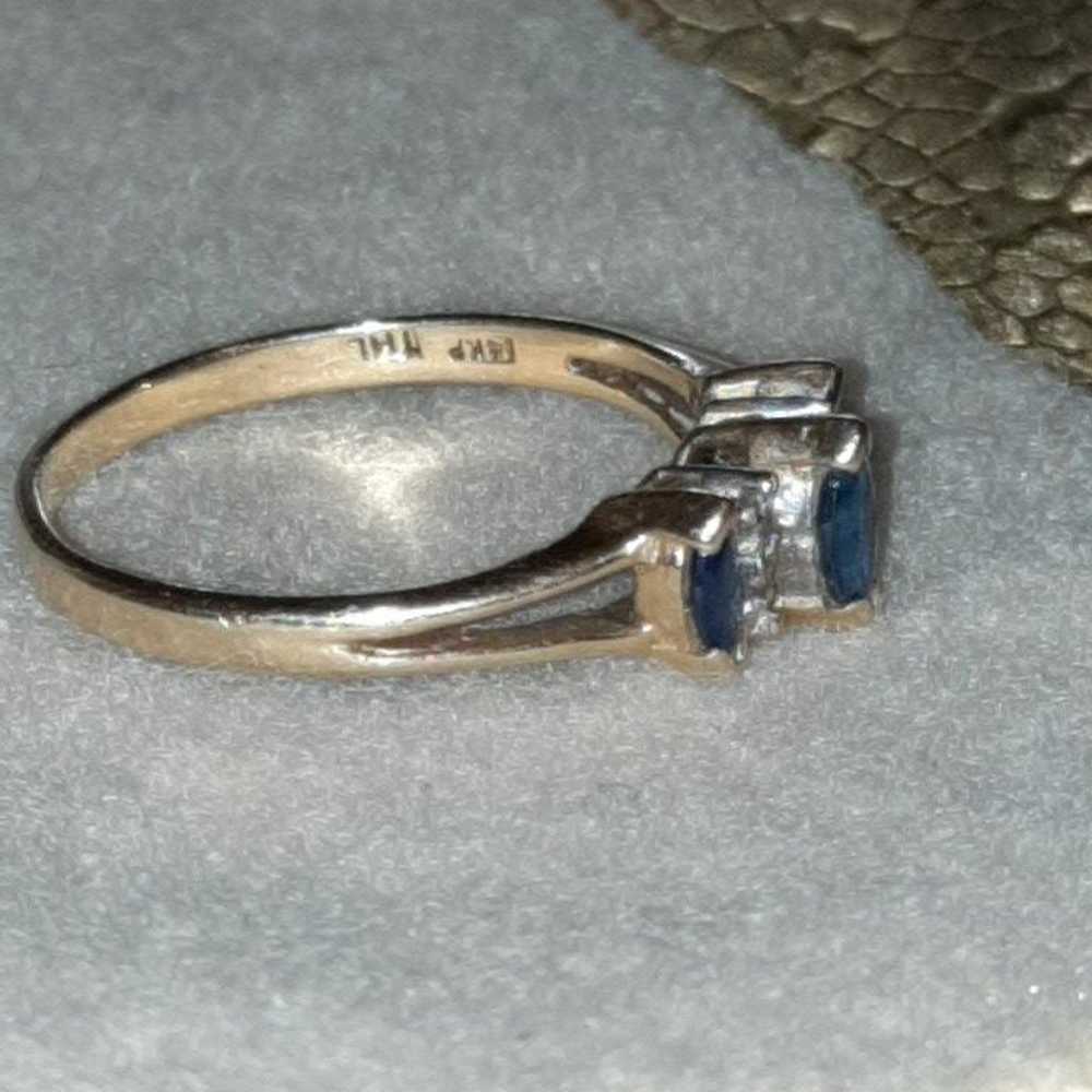 Vintage Samuel Aaron  Sapphire Diamond ring - image 11