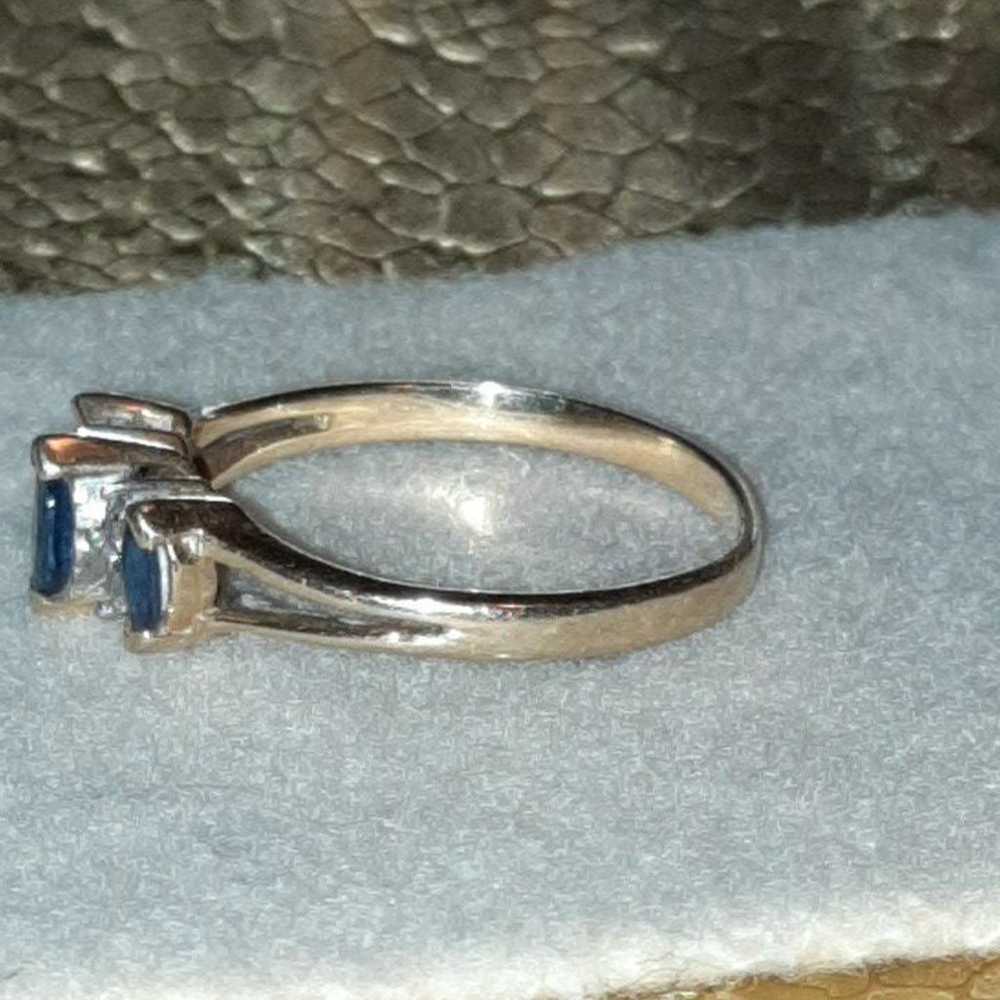 Vintage Samuel Aaron  Sapphire Diamond ring - image 12