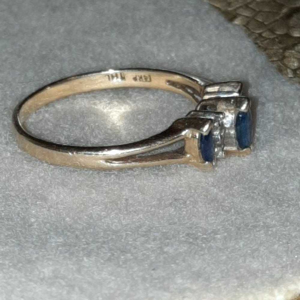 Vintage Samuel Aaron  Sapphire Diamond ring - image 9