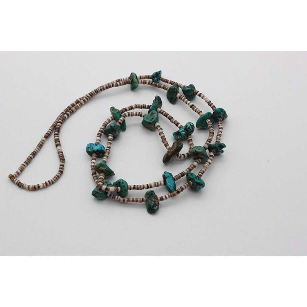 Southwestern Western turquoise heishi shell handm… - image 4